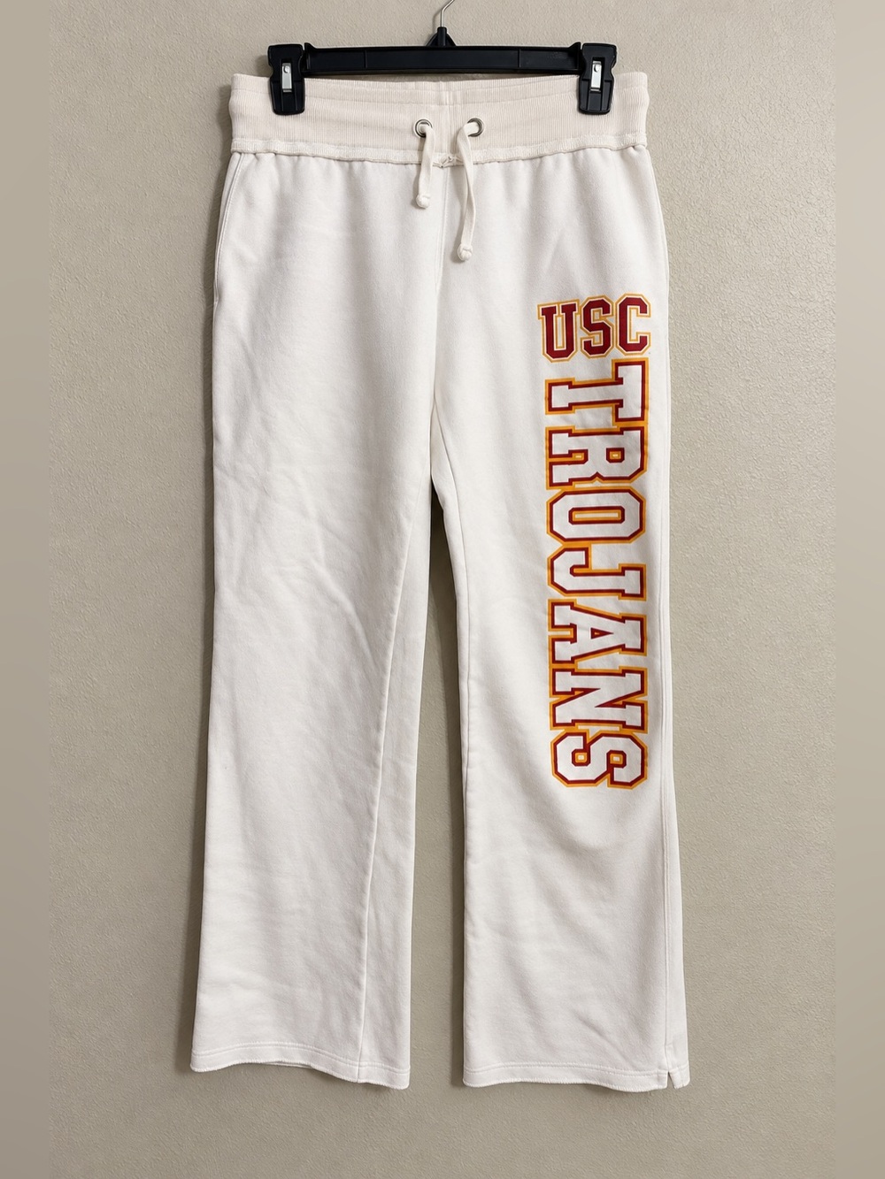 USC Trojans 77 Classics White Full Length Sweatpants Collegiate Y2K Lounge Pants